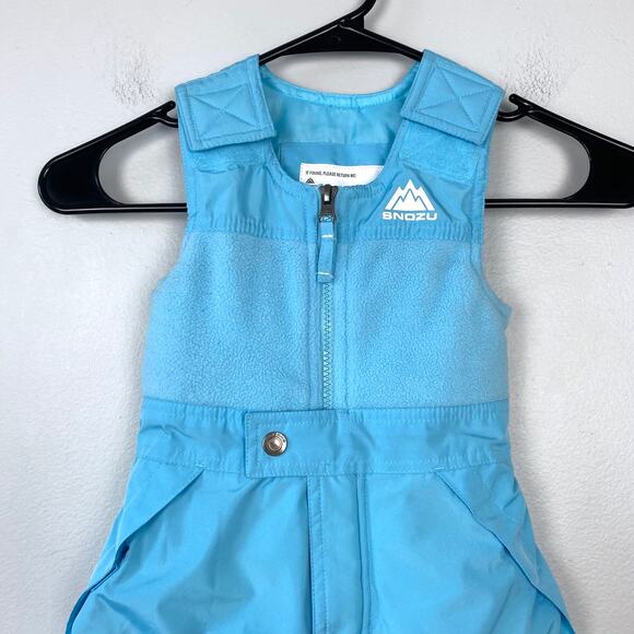 Snozu Toddler Ski Bib Snow Overall Pants Jumpsuit Zip Closure Wide Leg Size 2T - Picture 2 of 9